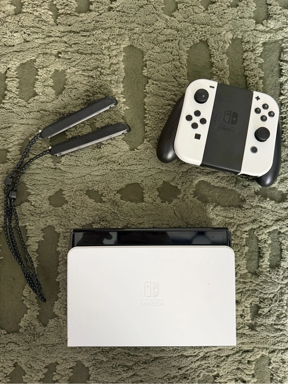 Nintendo Switch OLED Console with White Joy-Con and Black Dock